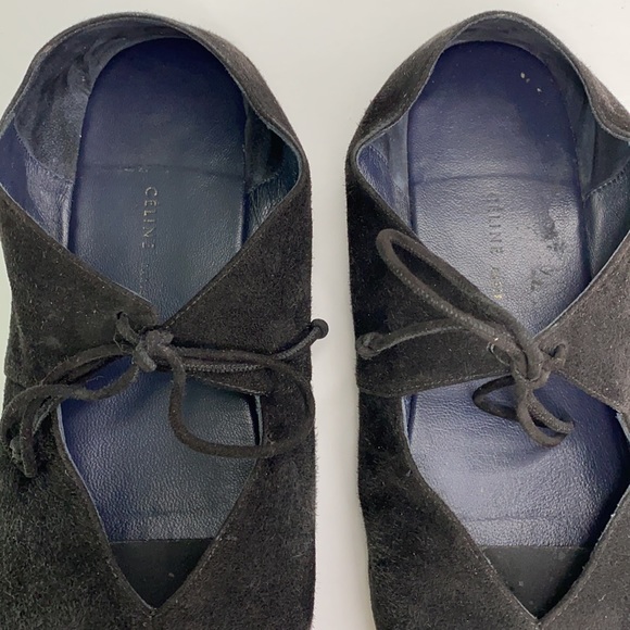 Old Celine Paris black suede pointed toe ballet flats - Picture 9 of 9